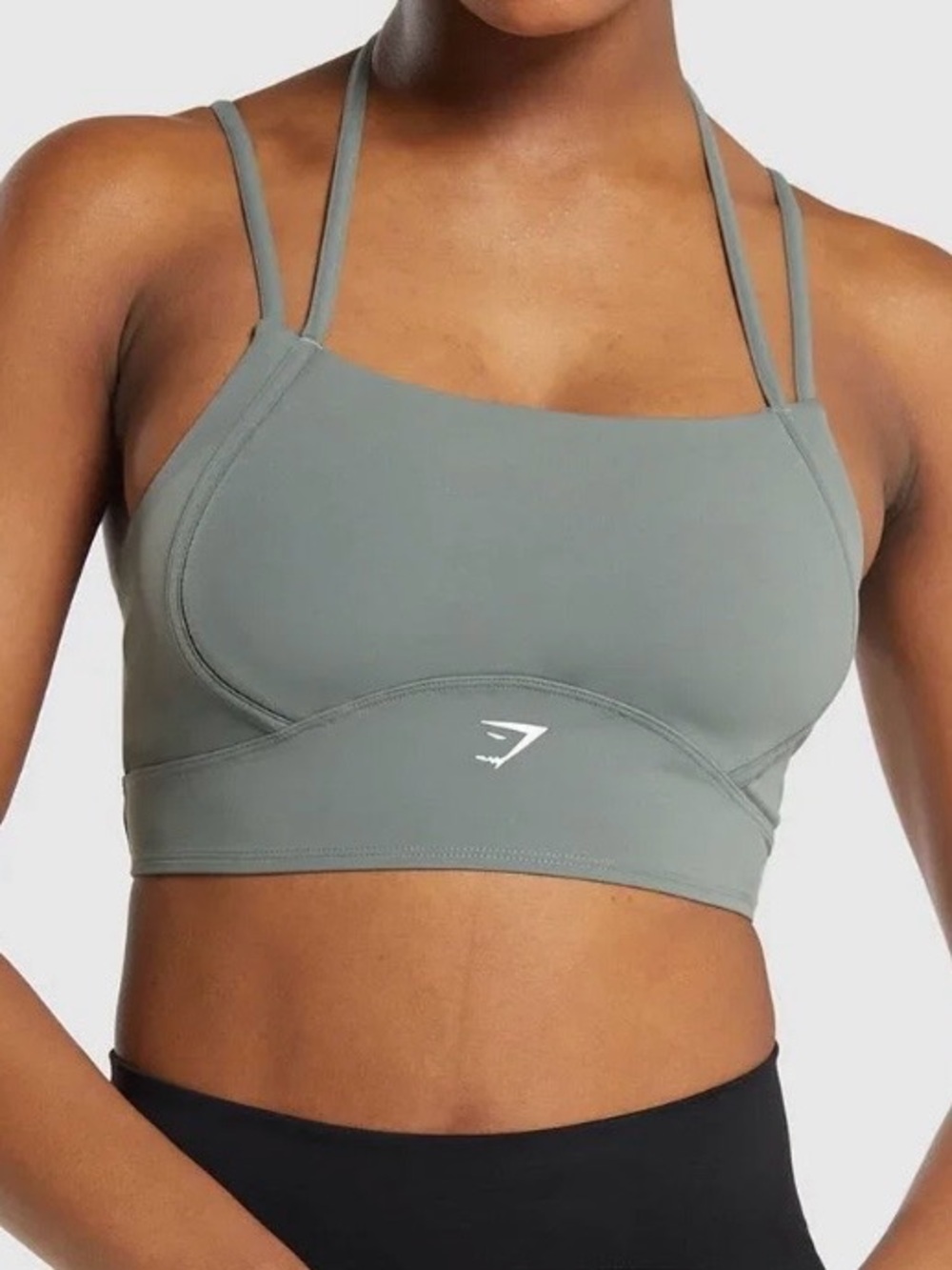 Gymshark halter neck crop cami tank Large NWT green